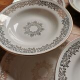 Vintage golden hollow plates