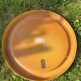 Vintage white plastic round mirror