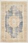 7x11 Soft Beige & Blue Wool Vintage Rug For Living Room, 210x324 Cm