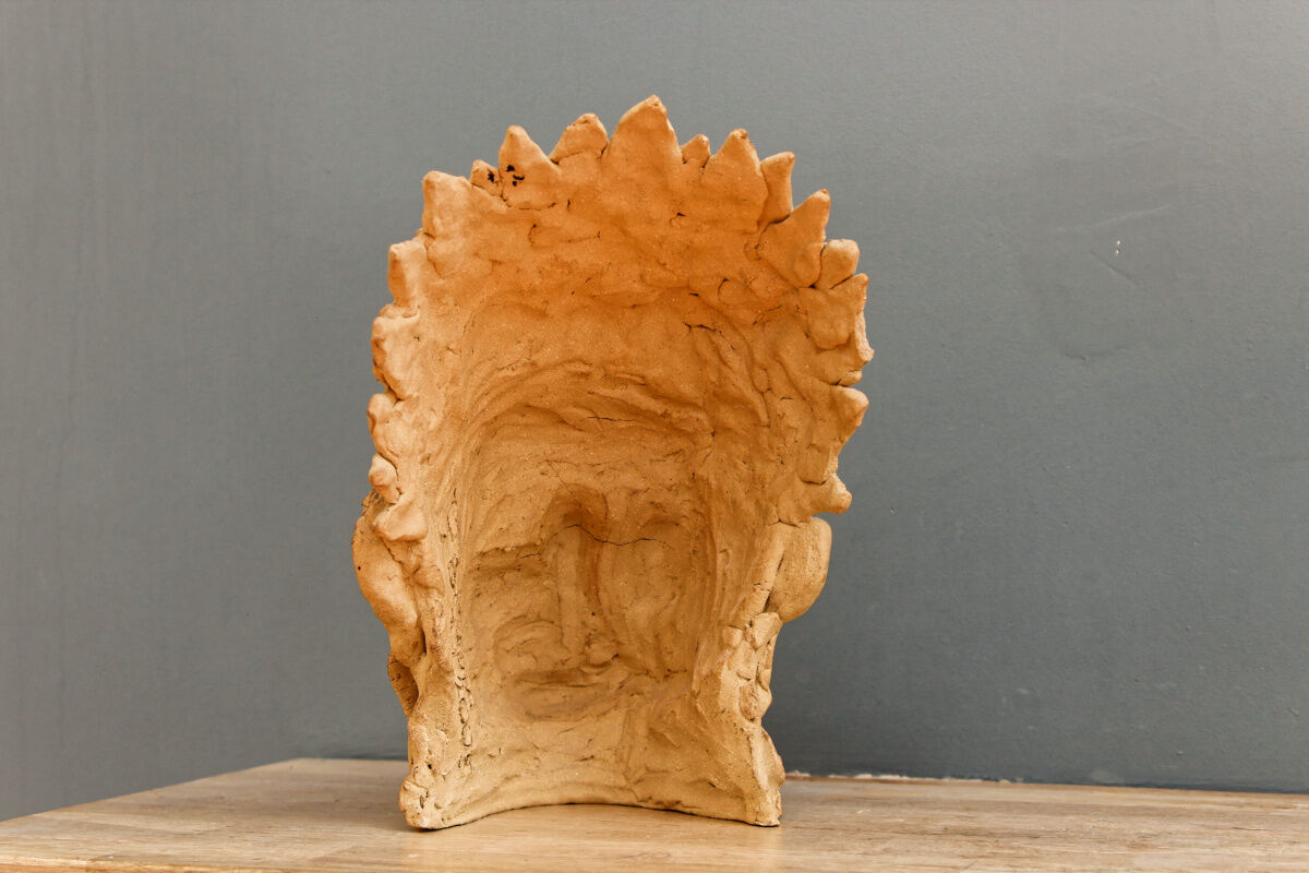 Terracotta Indian mask