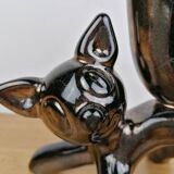 Vintage black cat table lamp