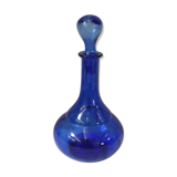 Vintage blue glass carafe