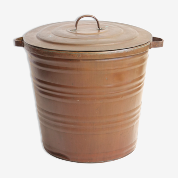 Copper trash can or trash can