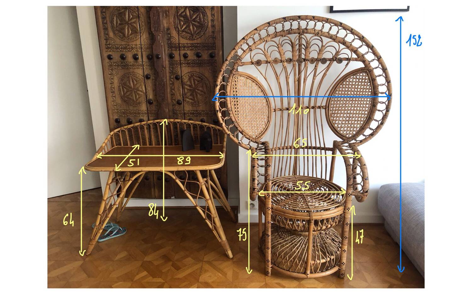 Bamboo desk / console