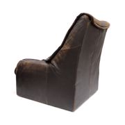 Vintage leather Brutalist armchairs