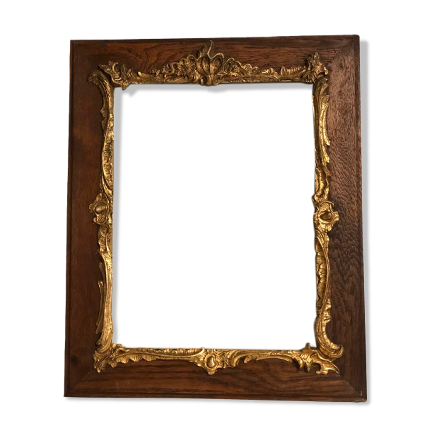 Old frame wood and gold