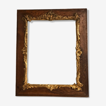 Old frame wood and gold