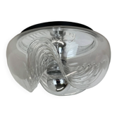 27cm "Wave" ceiling Wall Light by Koch and Lowy, Peill & Putzler, Germany