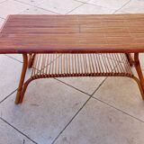 Vintage rattan coffee table
