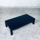 Brutalist black stained oak coffee table, Netherlands, 1960s