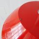 Metal hanging lamp red Mid Century Scandinavian design, pendant light
