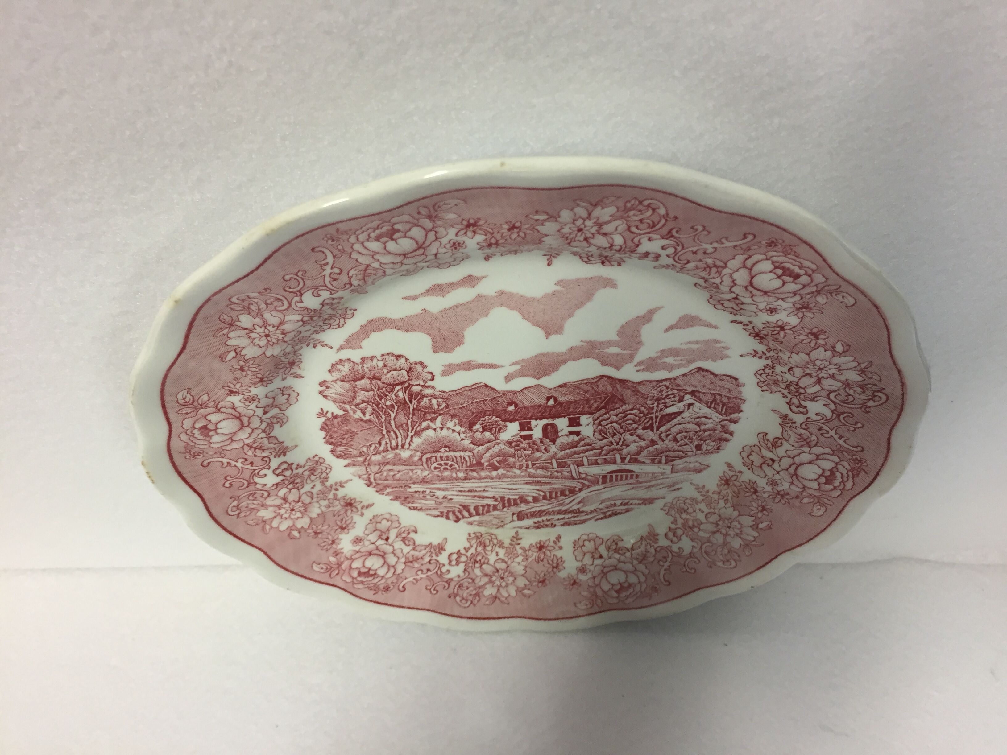 Decorative plate italian earthenware N.Fontebasso 1760 english landscape