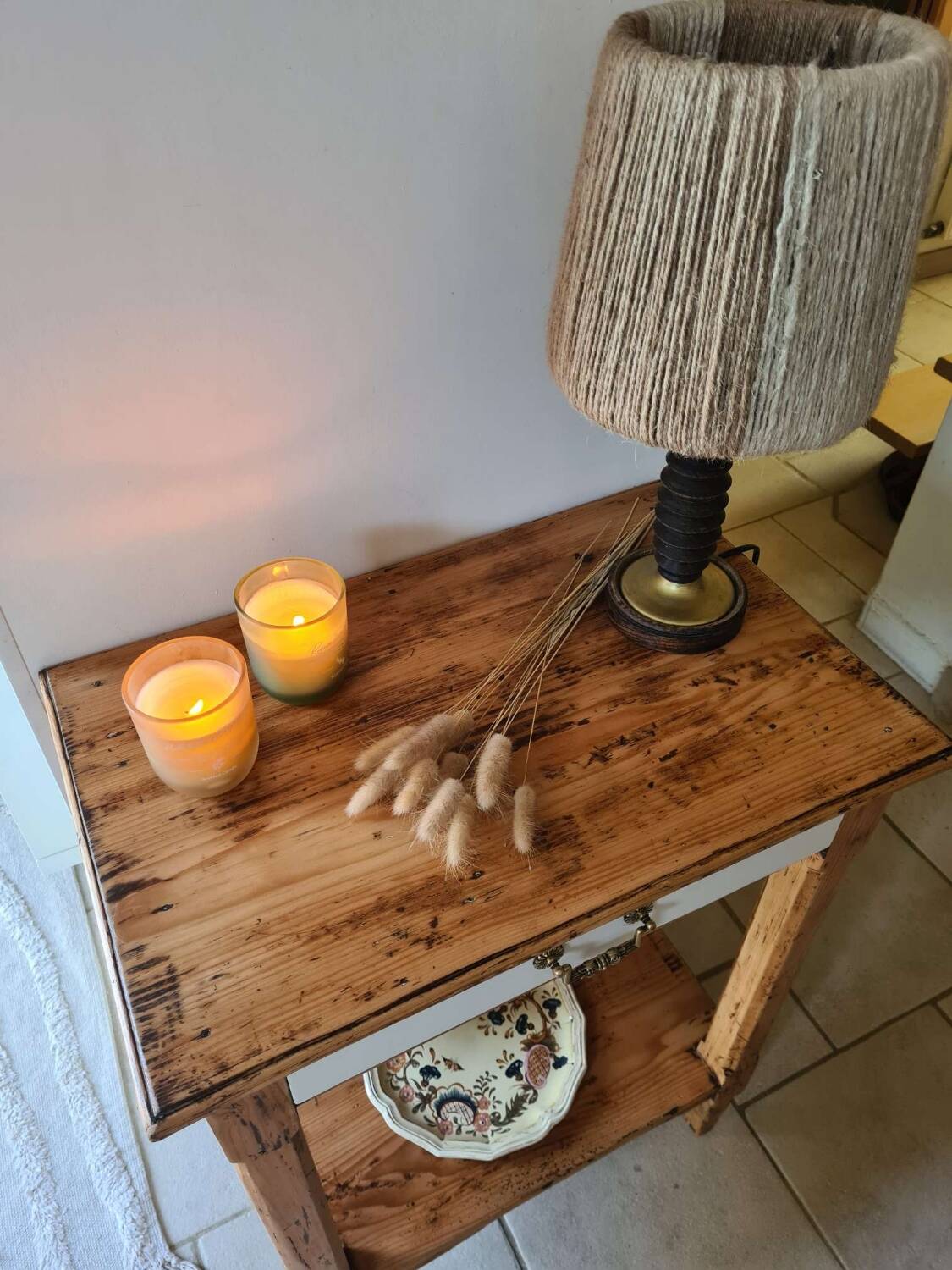 Country chic console side table
