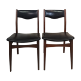 Pair of Scandinavian chairs 50/60 teak