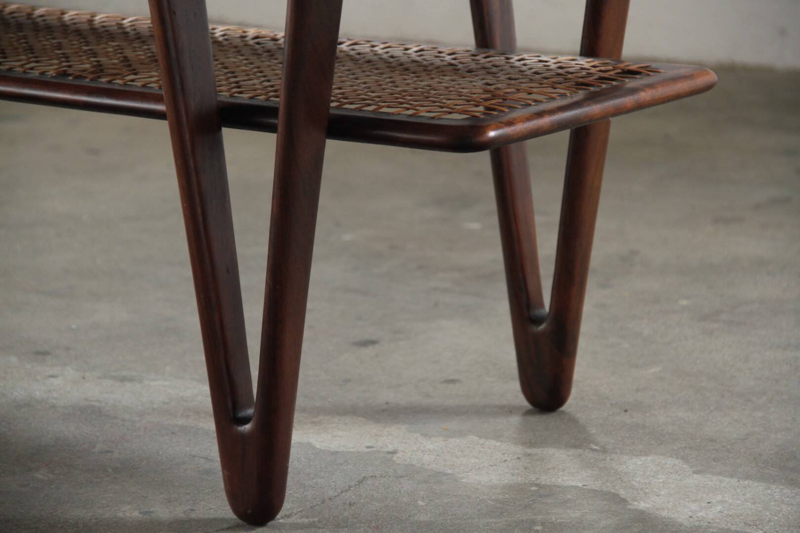 Vintage coffee table, Danish Design with V-Shaped Legs, Kurt Østervig 1950s