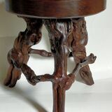 Tripod stool Art-popular vines, solid wood top
