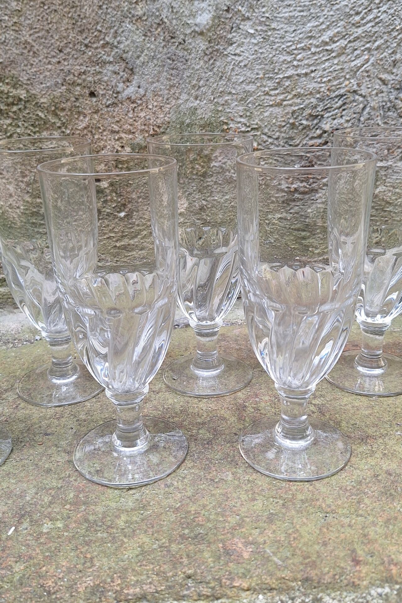Set of 6 absinthe glasses
