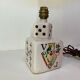 old ceramic desk lamp domino design and vintage card games 1950