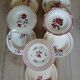 8 mismatched antique soup plates