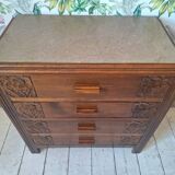 Art Deco chest of drawers, vintage antique furniture