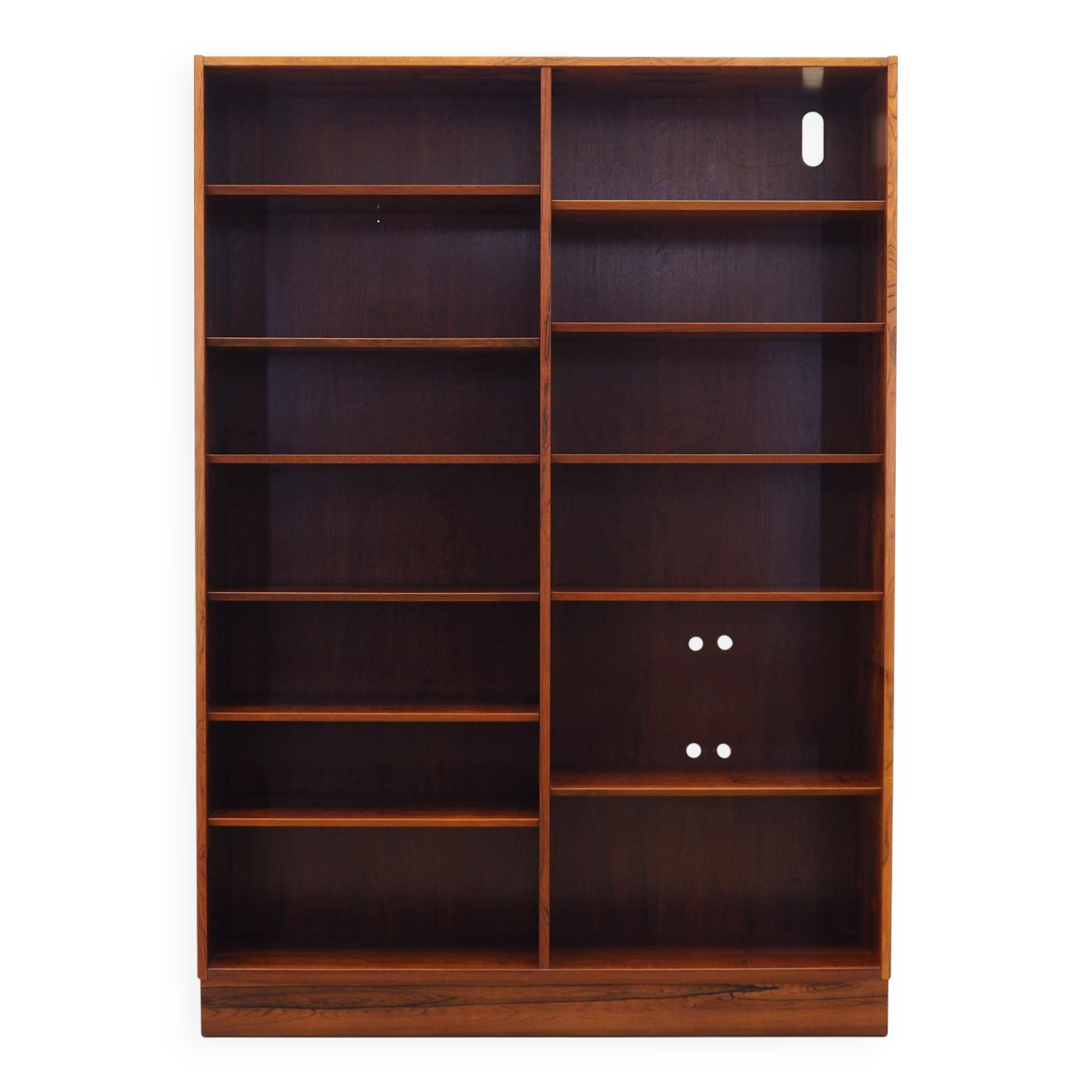 Bibliothèque en palissandre, design danois, années 1970, production : Hundevad