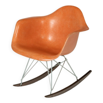 Rocking chair Eames Herman Miller en fibre de verre rouge | Selency
