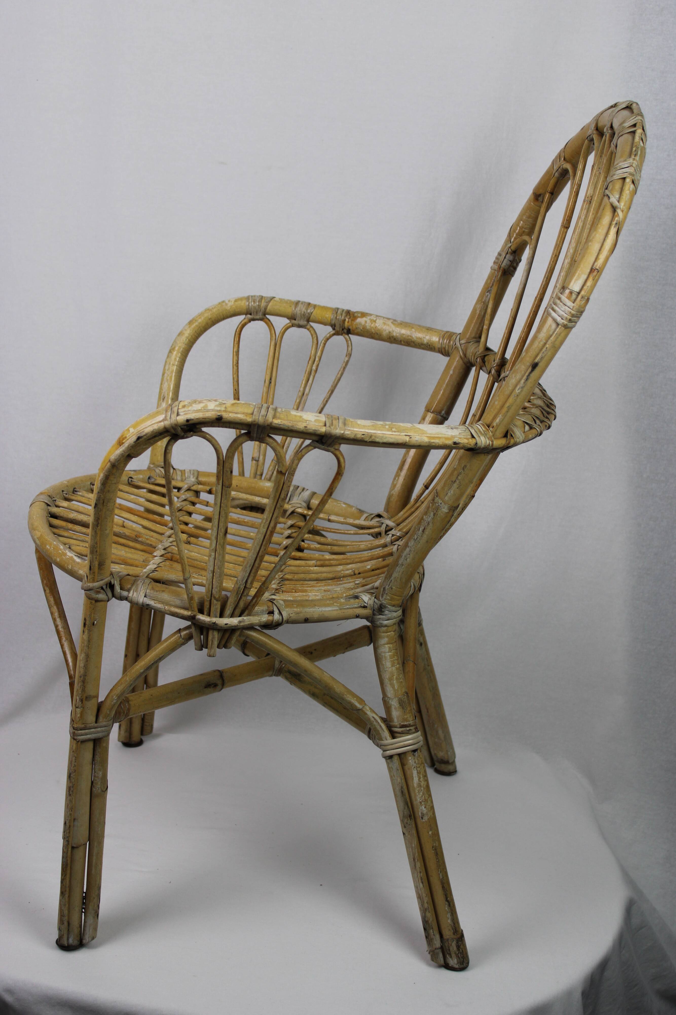 Rattan armchair