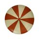 Round Vintage Pouf Orange Cream Two-Tone Skai Sixties