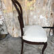 Louis XV style chair in cherry wood and fabric