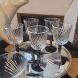 70s twisted stemmed glasses