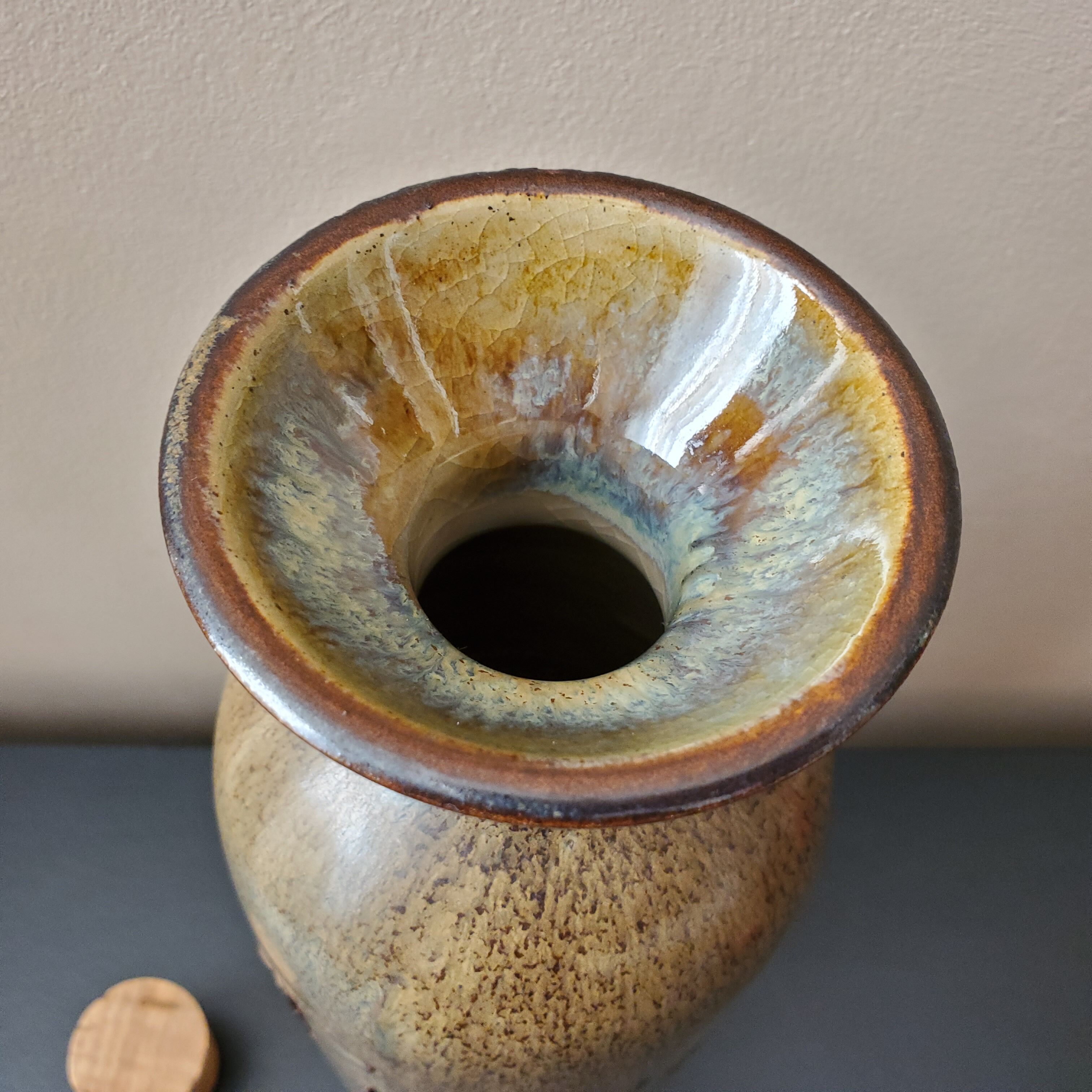 Old ceramic Piquette decanter