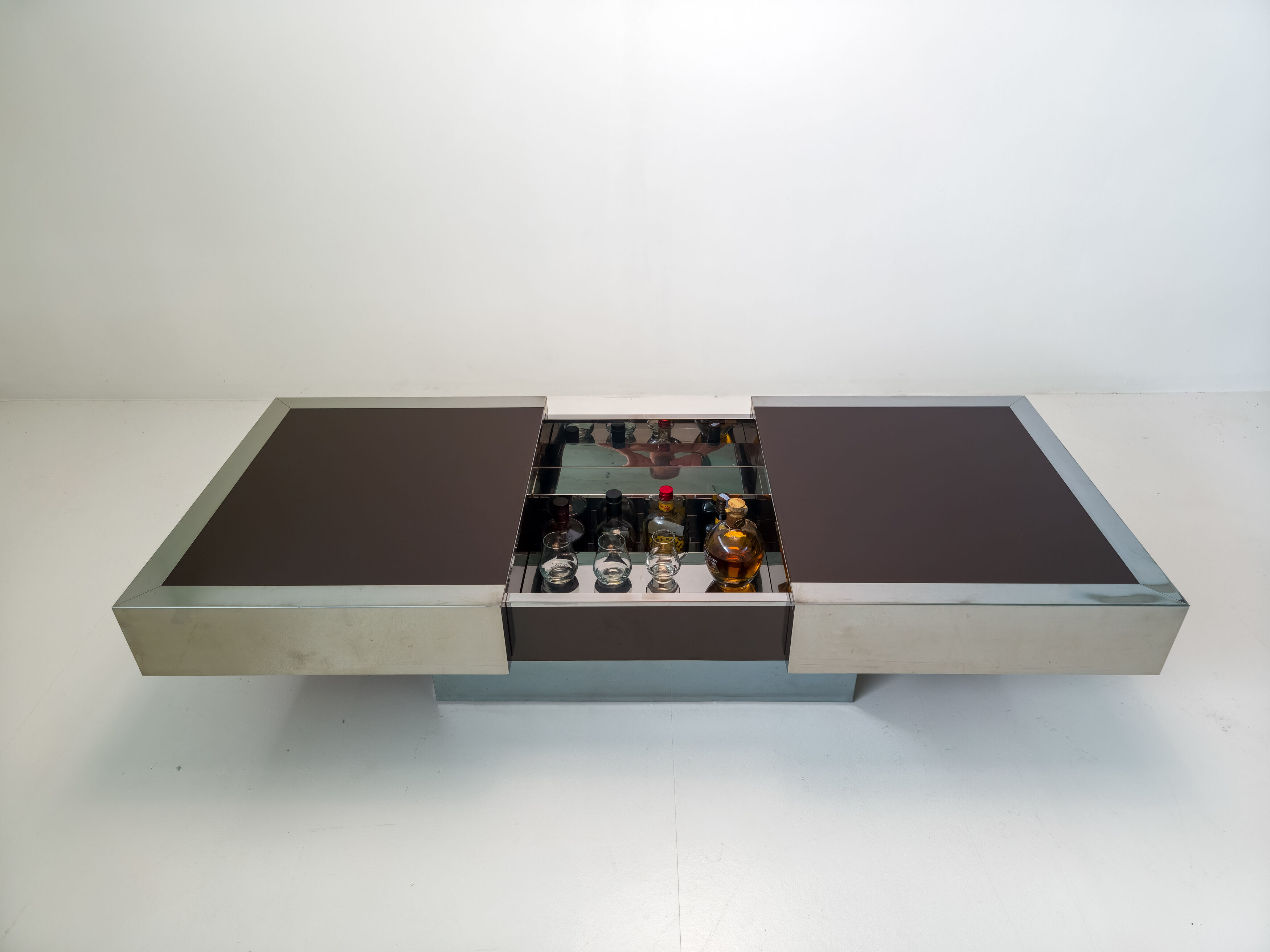 Table basse bar extensible Cidue par Willy Rizzo – Italie, 1970