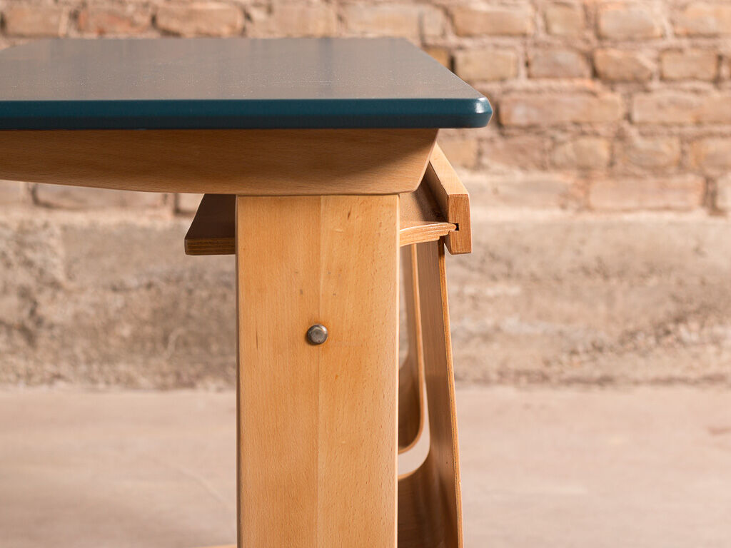 Casala double office in solid beech renovated and restyled, circa 1960