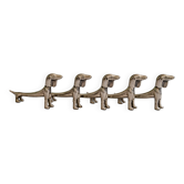 Vintage silver-plated dog knife rests