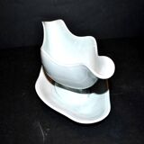 Antique sauceboat, blue-grey earthenware, niderviller niederweiler steingut 1900