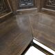 Vintage corner bench in wood in Henri II style