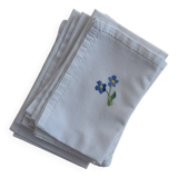Ensemble de 8 serviettes brodées