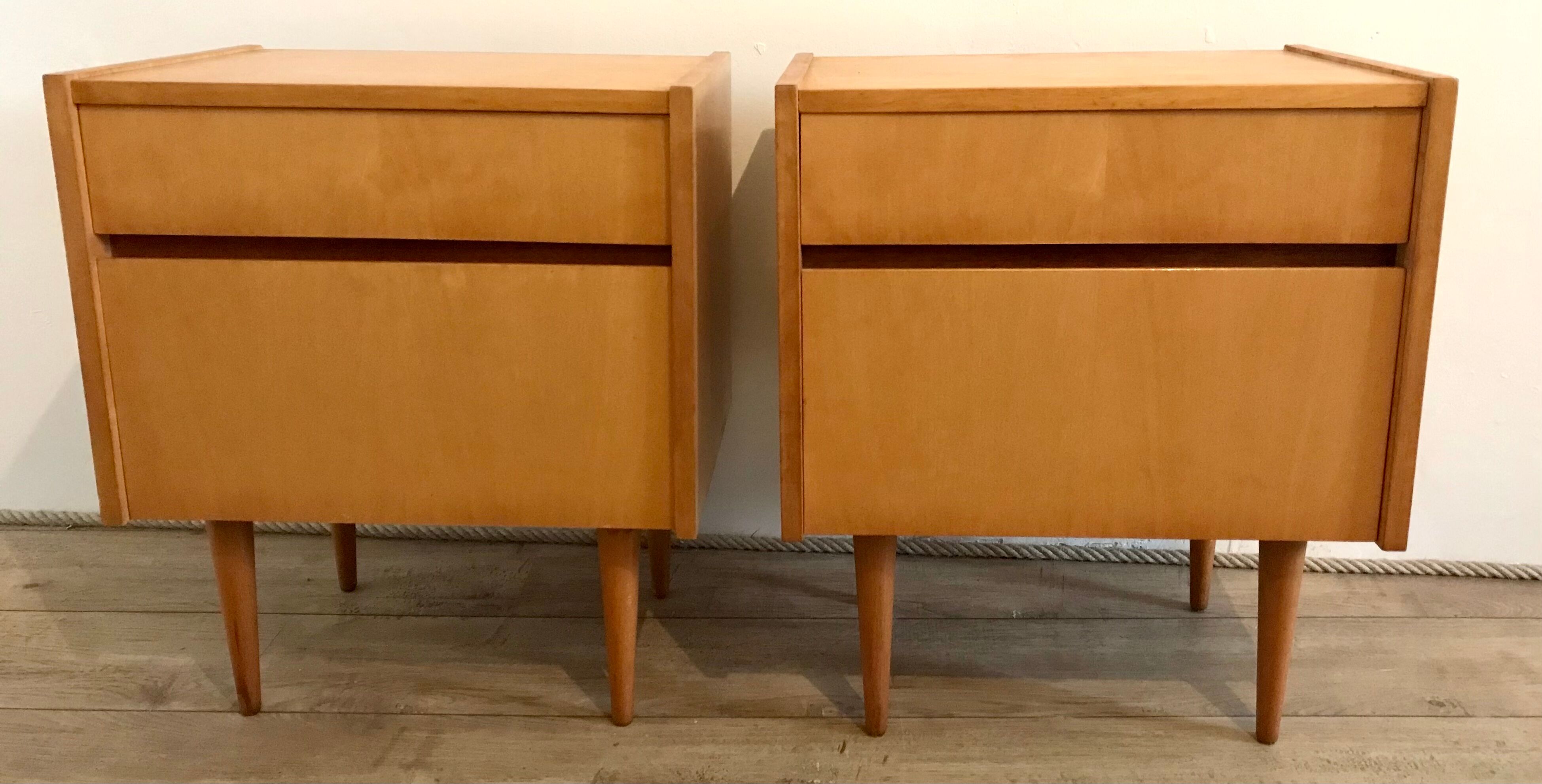 Pair of vintage bedside tables 1960-80's