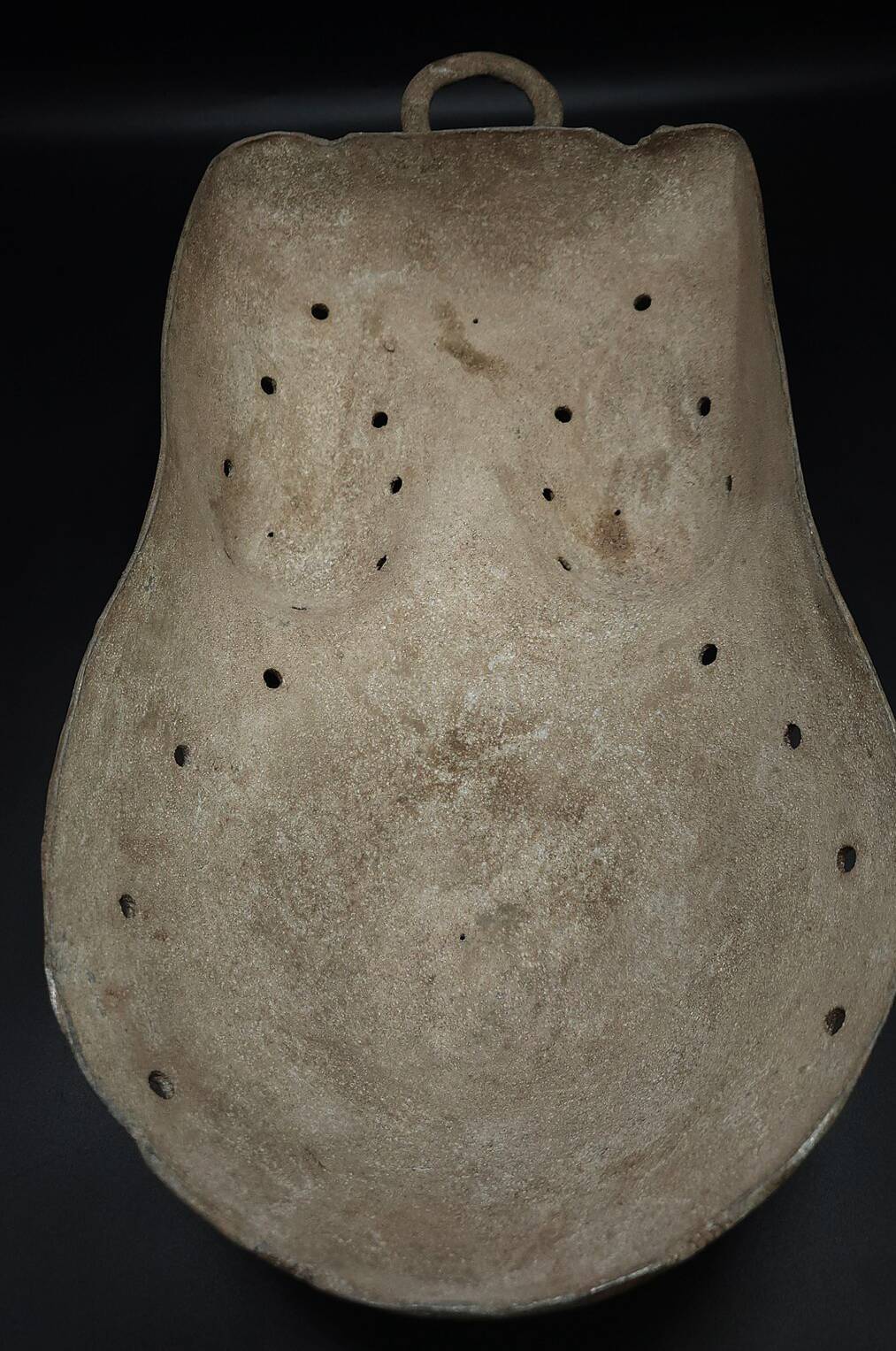 African Art • Ndimu Belly Mask • Makonde • Tanzania • Aluminum