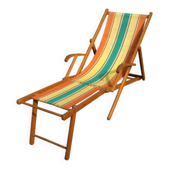 Deckchair chaise-longue 60s