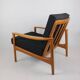 Danish Black Boucle Lounge Chair, 1970s