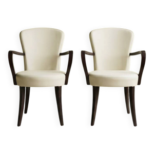 Paire de fauteuils Montbel - cuir