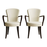 Pair of Montbel Euforia 00121 armchairs in leather – Made in Italy