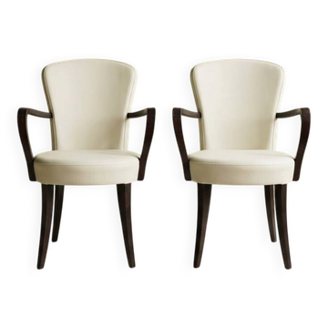 Pair of Montbel Euforia 00121 armchairs in leather – Made in Italy