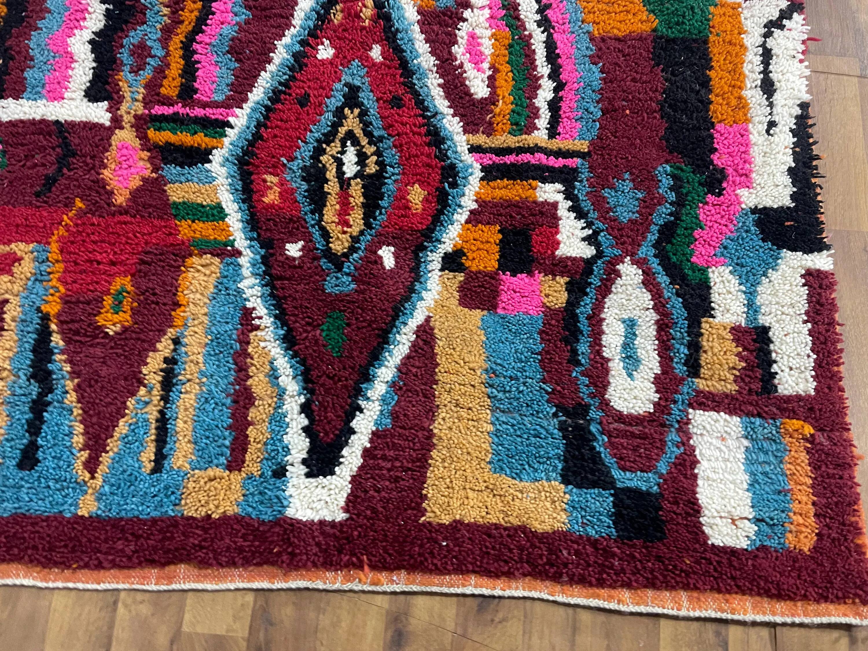 Tapis berbère artisanal fait main 3x2 m