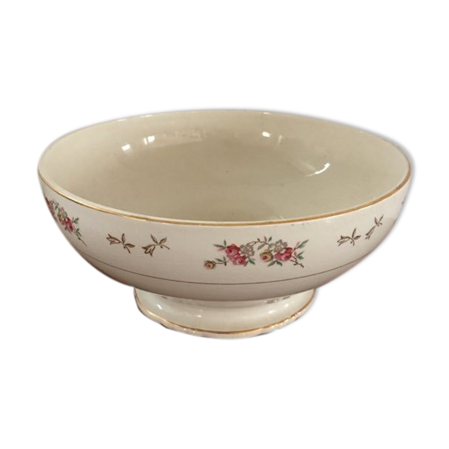 Large standing bowl with flowery porcelain