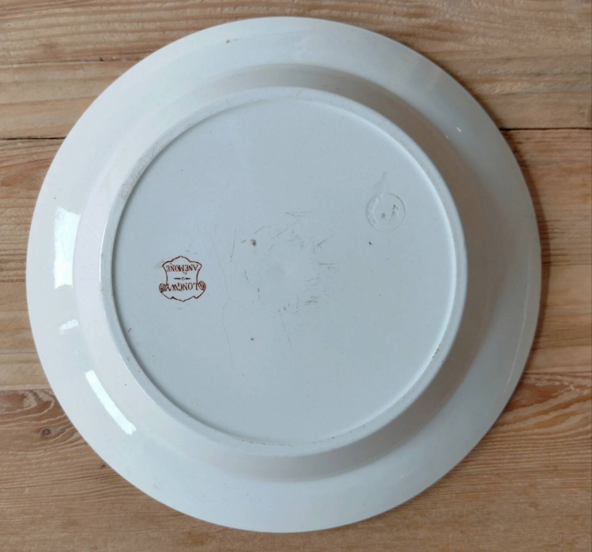 Set of 2 antique Longwy plates - Anemone model / Anemones