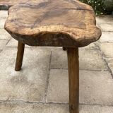 Brutalist coffee table and its stool