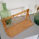 Vintage rattan wall shelf