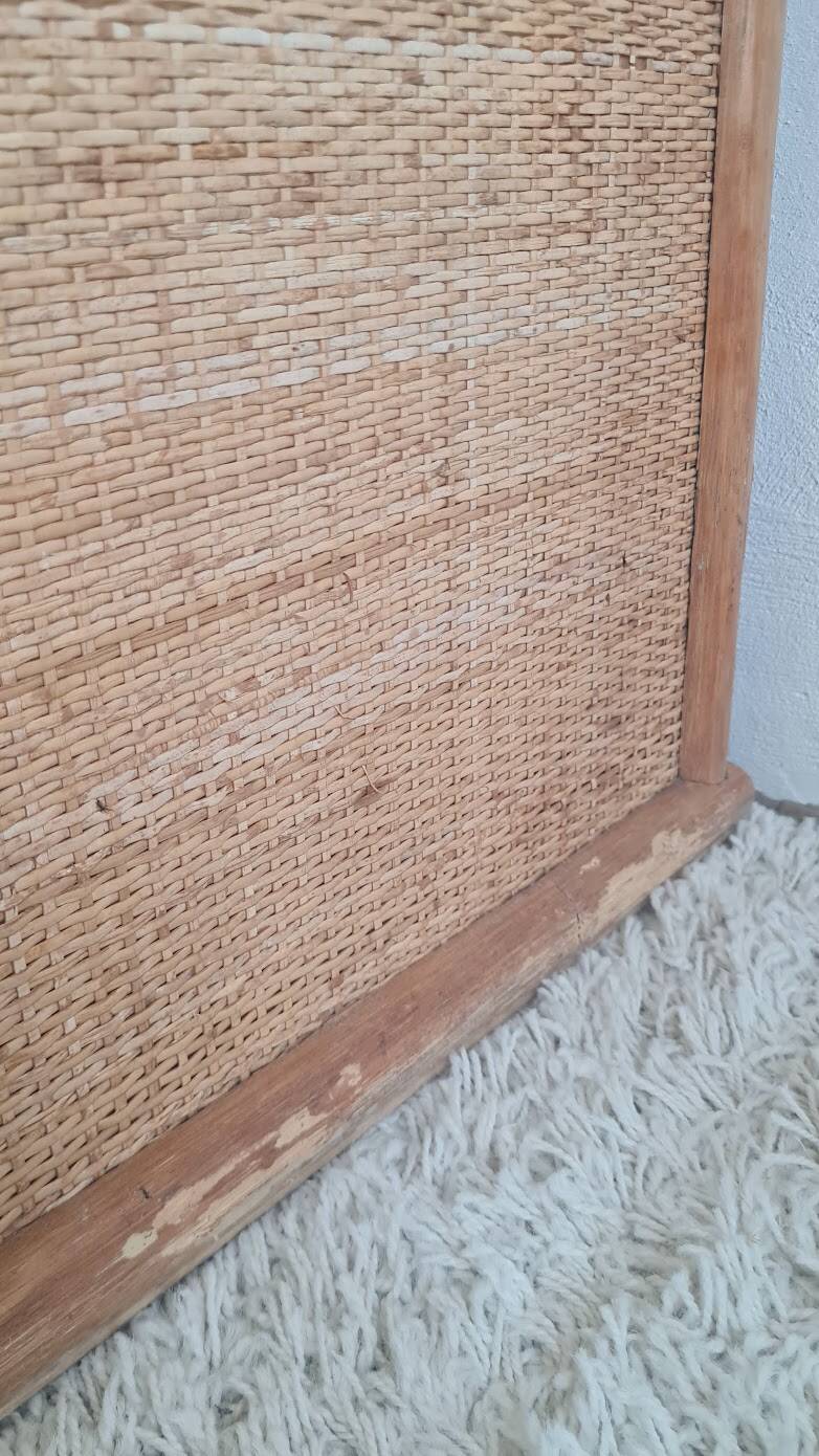 Vintage rattan chest of drawers